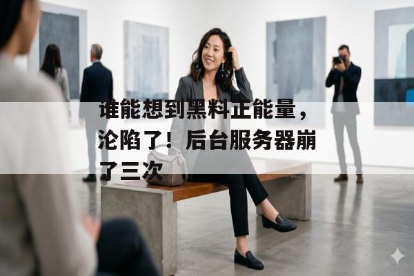 谁能想到黑料正能量，沦陷了！后台服务器崩了三次