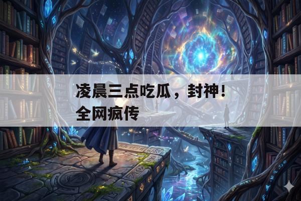 凌晨三点吃瓜，封神！全网疯传